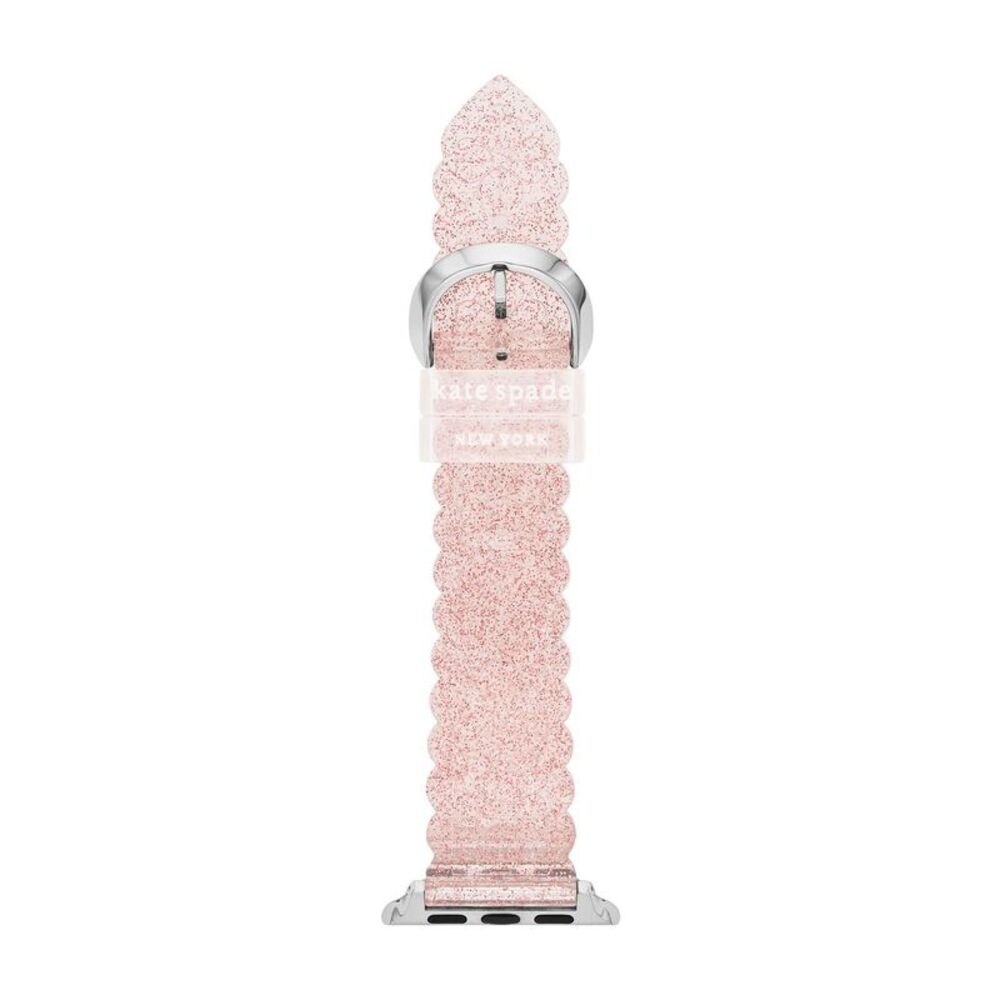 kate spade blush pink glitter scalloped Apple Watch band
